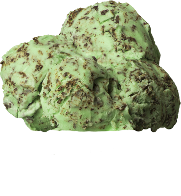 scoop of Mint Chocolate Freckle ice cream