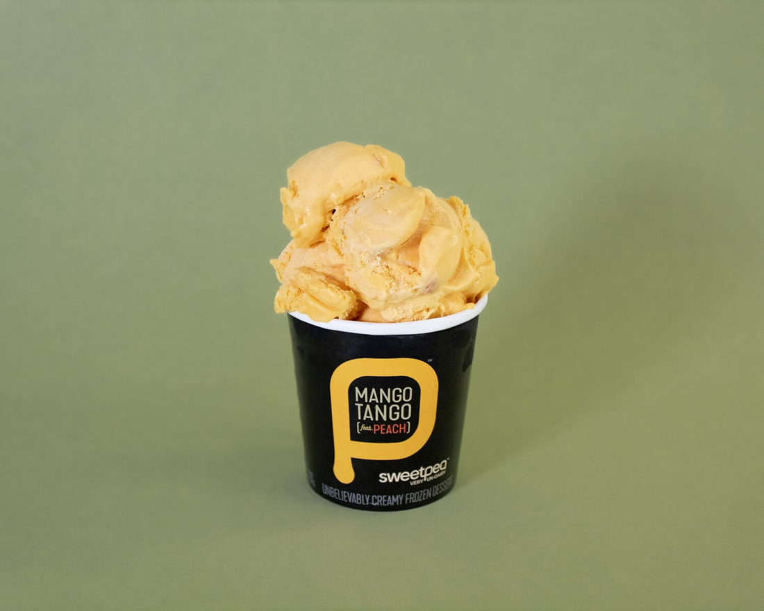 SweetPea plant-based ice cream Mango Tango for Bridgerton watch party